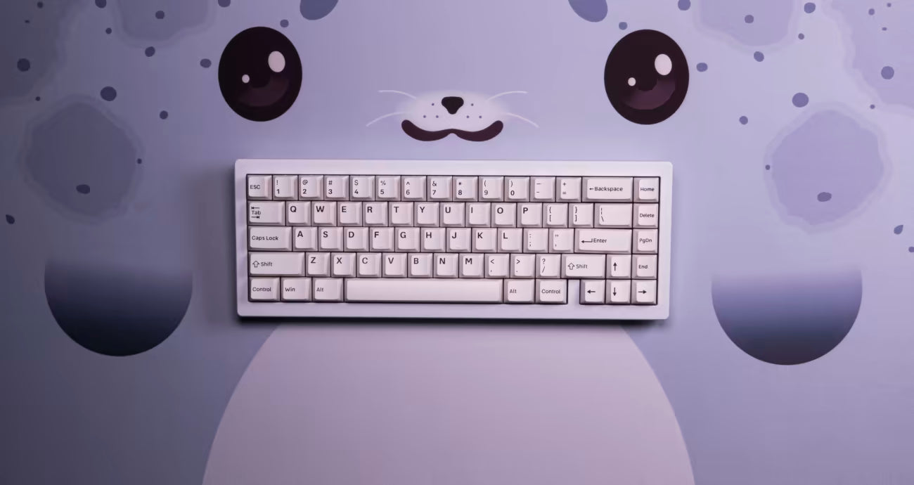 Black-on-White (BoW) PBT Keycaps